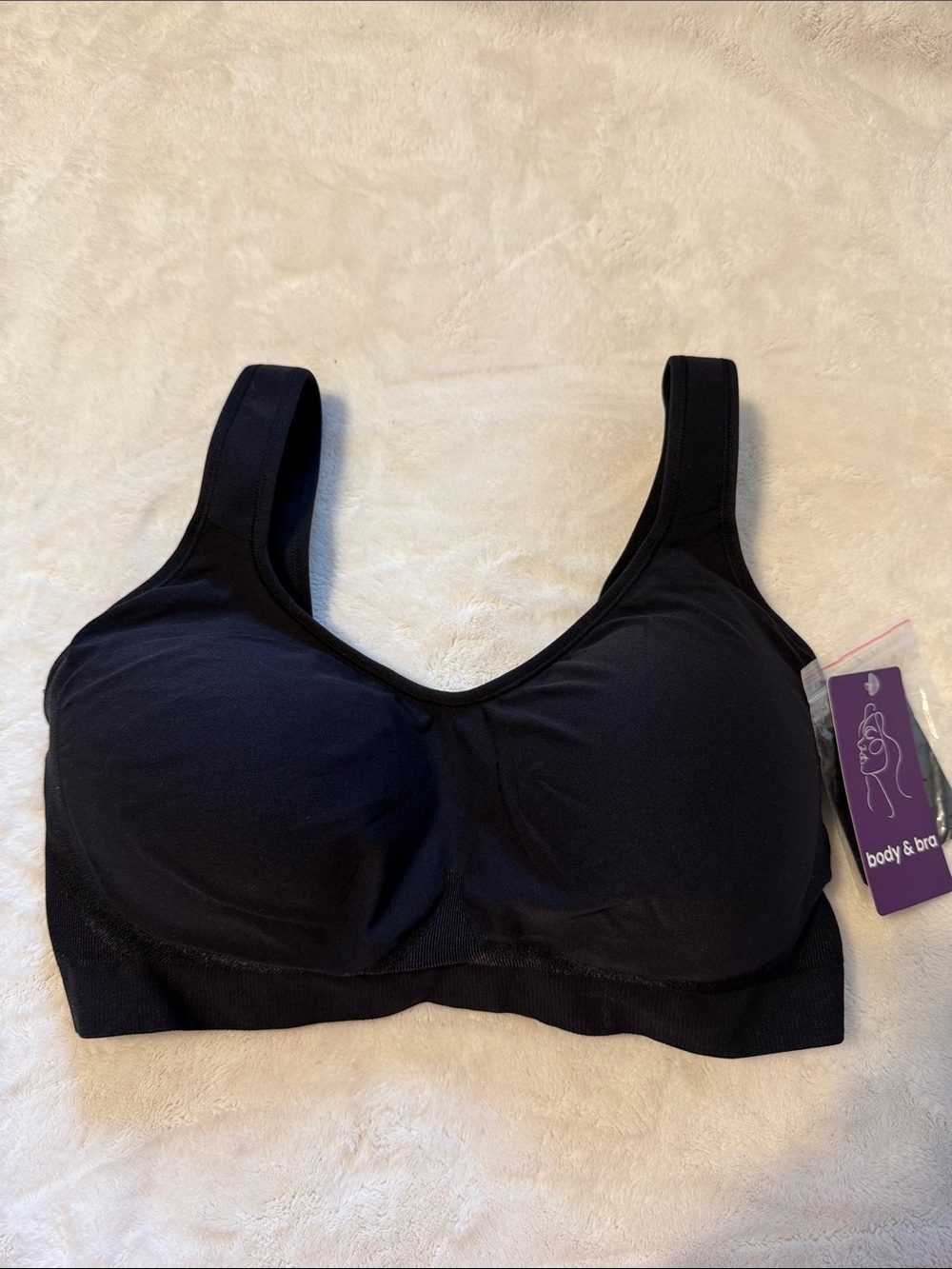 Body & Bra Seamless Wireless Bra - Black XL NWT